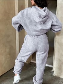 Resim LAYORA Kadınlar için Rahat Moda Kapüşonlu ve Eşofman Takımı 