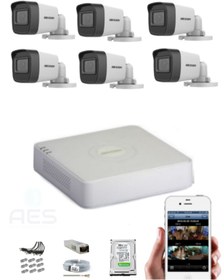 Resim Hikvision Aesistanbul Güvenlik Kamera Seti-6'li 1tb Hdd- 6 Kameralı Set 