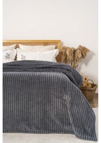 Resim Rivaistanbul Antrasit Gloria Wellsoft Çift Kişilik Battaniye Antrasit 