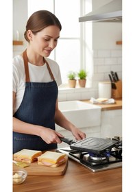Resim Lüx Döküm Granit Ocak Üstü El Tost Makinesi Diğer 