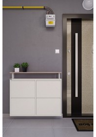 Resim Ceha Tablalı 4'lü Metal Ayakkabılık - Beyaz K.AYK-2.4/T/P 9010 