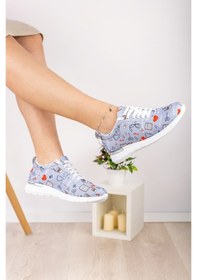 Resim Keten Gri Nurse Life Ortopedik Spor Ayakkabı Gri 