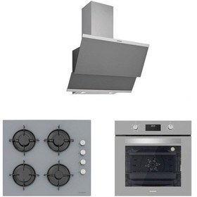 Resim Silverline BO6502S02 - CS5349S01 - 3420 CLASSY 60 Gri Cam Ankastre Set 