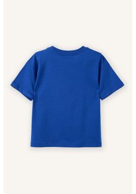 Resim Defacto Regular Fıt Bisiklet Yaka Kısa Kollu Tişört Erkek Bebek B7005a526smbe114 Mavi-be114 