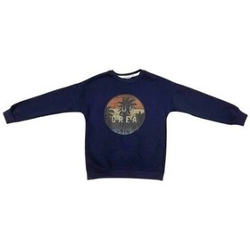 Resim Cantoy Erkek Çocuk İçi Şardonlu Baskılı Sweatshirt-15198 Lacivert 