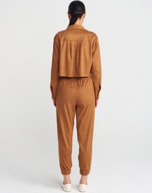 Resim Dilvin 71594 Manşetli Jogger Süet Pantolon Taba 