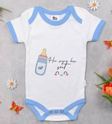 Resim Bitmeyen Kartuş Bk Kids Her Şeyin Başı Süt Tasarımlı Mavi Bebek Body Zıbın-1 