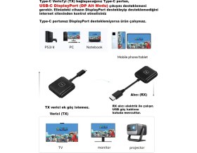 Resim Apera GA33 Type-C HDMI Transmitter And Receiver Verici ve Alıcı Wireless Kablosuz Gönderici 1080P 60Hz 