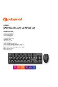 Resim Polosmart PSK11 KABLOSUZ KLAVYE/MOUSE SET 
