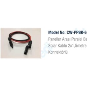 Resim Paneller Arası Paralel Bağlantı Kablosu Solar Kablo 6mm 