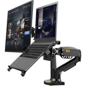 Resim North Bayou Nb F160l Ayarlanabilir Amortisörlü Laptop Standı Ve Ergonomik Monitör Standı - Tutucu 17"-27"-siyah 