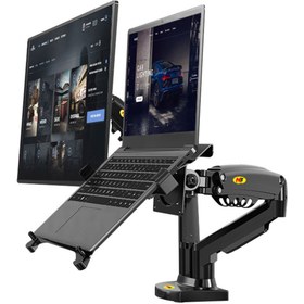 Resim North Bayou Nb F160l Ayarlanabilir Amortisörlü Laptop Standı Ve Ergonomik Monitör Standı - Tutucu 17"-27"-siyah 