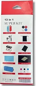 Resim Yues Switch Uyumlu 13 Parça Koruyucu Aksesuar Seti ( Silikon Kılıf / Analog Koruyucu / Ekran Koruyucu / Çanta ) 