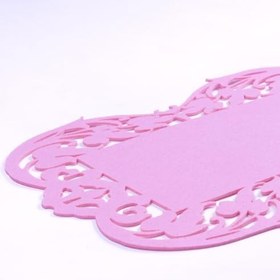 Resim Bimotif Açık pembe keçe amerikan servis, flower - 27x44 cm 2 adet 