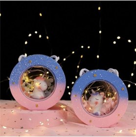 Resim HEPBİMODA Masa Üstü Dekoratif Gece Lambası Unicorn Masa Ve Gece Lambası 