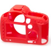 Resim EasyCover Canon 5Ds Silikon Kılıf + Ekran Koruyucu ( Kırmızı ) 