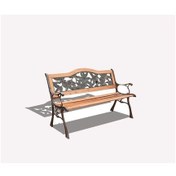 Resim Bahçe Bankı Balkon Bankı Gül Desenli Bank 