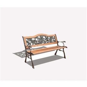 Resim Bahçe Bankı Balkon Bankı Gül Desenli Bank 