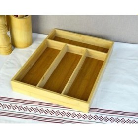 Resim Bambu Çekmece İçi Kaşıklık Çok Renkli 