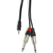 Resim 3.5 mm Stereo to 2x6.3 mm Mono Kablo 1.5 metre 