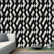 Resim Golden Baklava Desenli Duvar Kağıdı Siyah 52 cm x 10 m 