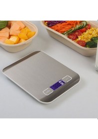 Resim Dijital Mutfak Terazisi 5 Kg 1 Gr Hassas Paslanmaz Çelik Çok Renkli 