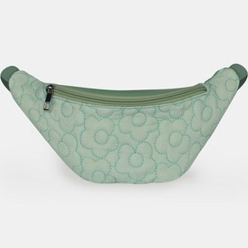 Resim İcone Bag Paraşüt Kumaşlı Çiçek Kapitoneli, Suni Detaylı Kız Çocuk Bel Çantası, Mor Kız Çocuk Bel Çantası Yeşil 