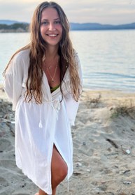 Resim Sile Fabric Kimono Caftan - Baia - Extra Small / Small / Natural 