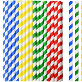 Resim Karton Pipet 100 lü Paket Model Seçenekli - Kraft 
