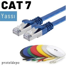 Resim Irenis CAT7 Kablo Yassı FTP Ethernet Network LAN Ağ Kablosu, 1 M-Gri 