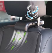 Resim Araba Koltuğu Fan Usb Arka 5v Katlanabilir Fan 3 Çeşit Ayarlanabilir Rüzgar Hızı Sessiz Gale Soğutucu Araba Koltuğu Arka Soğutma Fan Seti Siyah 