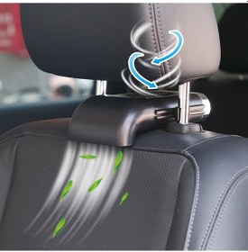 Resim Araba Koltuğu Fan Usb Arka 5v Katlanabilir Fan 3 Çeşit Ayarlanabilir Rüzgar Hızı Sessiz Gale Soğutucu Araba Koltuğu Arka Soğutma Fan Seti Siyah 