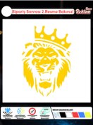 Resim Onur Reklam Taçlı Aslan Başlı Sticker 