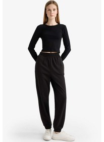 Resim Defacto Beli Lastikli Jogger Eşofman Altı X5391az25wnbk81 Siyah 