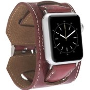 Resim Bouletta iOS Uyumlu Watch Deri Kordon 38-40-41Mm Cuff Kırmızı 