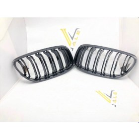 Resim Bmw 3 Serisi Panjur Takım Parlak Siyah Çift Izgaralı Yan Sanayi 