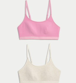 Resim 2'li Pamuklu Crop Top Ilk Sütyenim - Pembe / 4 