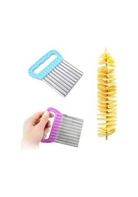 Resim Özel Tutacaklı Şekilli Sebze Ve Meyve Kesme Aleti Cips Doğrayıcı Royaleks-35126 Çok Renkli 