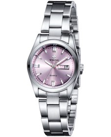 Resim Yifomall Kadınlar İçin Paslanmaz Çelik Kordonlu, Takvimli Ve Gece Görüşlü Kuvars Saat - Pembe Kutulu Çok Renkli 