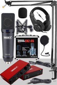 Resim Hype Store Stüdyo Ekipmanları Exclive Paket-4 CX2 Mikrofon GLX-800 Ses Kartı Stüdyo Kayıt Seti 