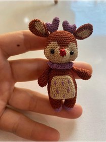 Resim MUTLUDÜNYAM Minyatür Amigurumi 8 cm Geyik 