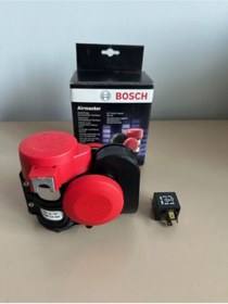 Resim Bosch F1 Ferrari Korna Röle ve Montaj Setli 115dB 520/660Hz 12V 