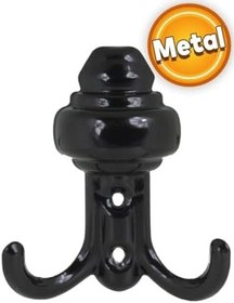 Resim Orret Home 2 Kancalı Portmanto Dolap Askısı Seti: 5 Adet, Dayanıklı ve Şık Tasarım (Siyah) 