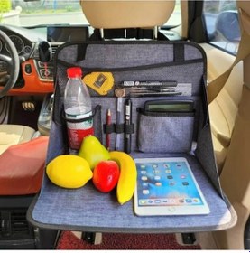 Resim Araba Koltuk Arkası Eşya Düzenleyici Organizatör Katlanır Ve Masa Olma Özelliği Araç İçi Organizer 