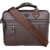 Resim deri,se club Küçük Boy Kahverengi Macbook 13” Ipad Air 5 Ve Notebook Tablet Çantası 