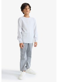 Resim Defacto Regular Fit Basic Kazak Erkek Çocuk F4731a825augr184 Gri-gr184 