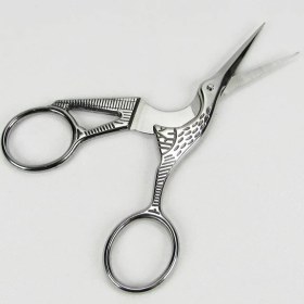 Resim Hype Store Parti Vitrini Leylek Şeklinde Gümüş Renk Söz ve Nişan Makası 