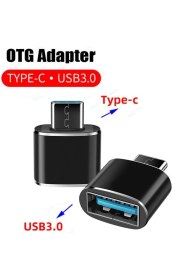 Resim Yeni 2026 Usb Dişi To Type-c Erkek Dönüştürücü Otg Çevirici Dönüştürücü Adaptör Siyah 