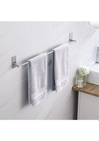 Resim Havluluk Dik Rozetli 32cm Yapışkanlı Paslanmaz Çelik Krom Rengi Krom 
