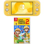 Resim Nintendo Switch Lite Konsol Sarı + Super Mario Maker 2 Nintendo Switch 